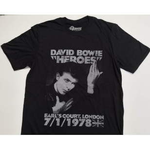 David Bowie - Heroes Earls Court Official T Shirt ( Men S, XL ) ***READY TO SHIP from Hong Kong***